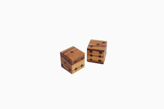 Wooden Dice Zebrawood